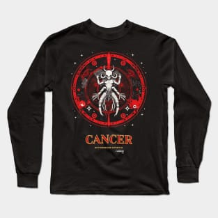 Dark Zodiac Cancer: The Enigmatic Depths Long Sleeve T-Shirt